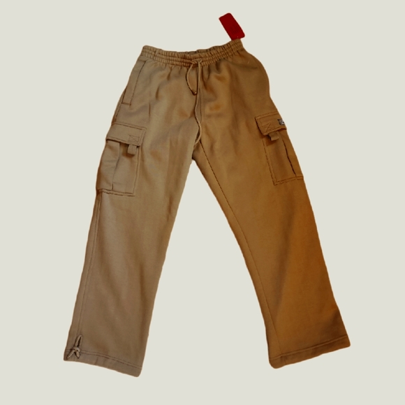 NWT Mens G-Style Wheat Color Solid Fleece Cargo Pants Size M - Picture 2 of 7